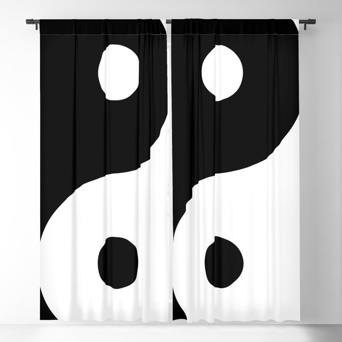 Yin And Yang Sides Blackout Curtain