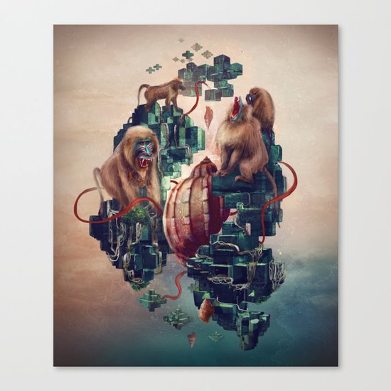 monkey temple Canvas Print