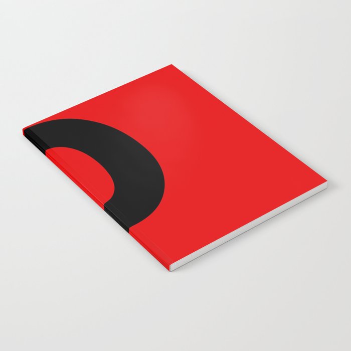 letter P (Black & Red) Notebook