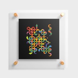 Snake Game On Black Floating Acrylic Print