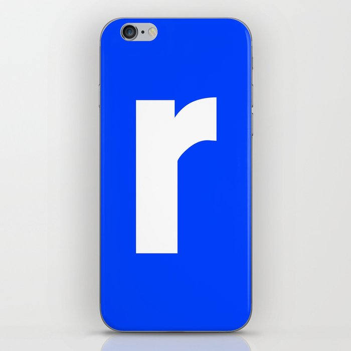 letter R (White & Blue) iPhone Skin