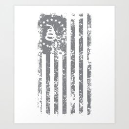 America USA Patriotic Vintage Gifts Gadsden Flag Snake Art Print