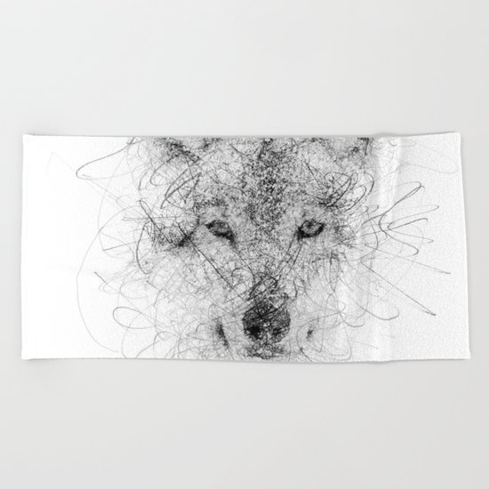 WolF Line Beach Towel