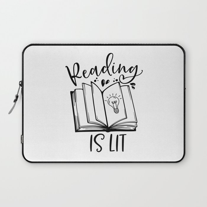 Reading Is Lit Laptop Sleeve