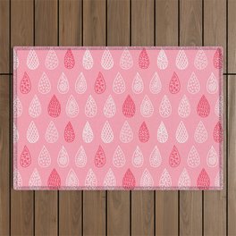 Seamless pattern with doodle water drops Outdoor Rug
