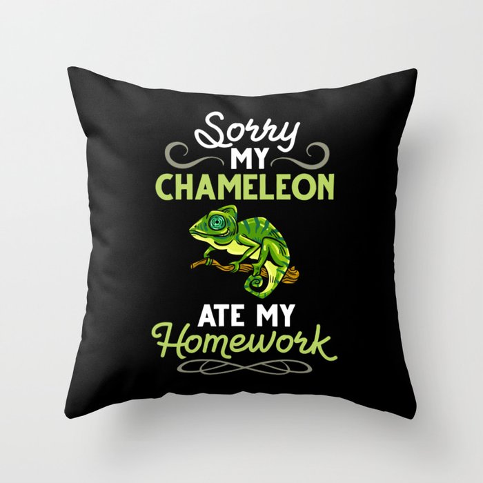 Chameleon Lizard Cage Reptile Enclosure Throw Pillow