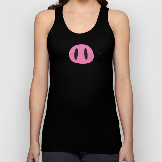 Happy Pig Minimalist Unisex Tank Top