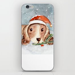 Christmas Puppy Look iPhone Skin