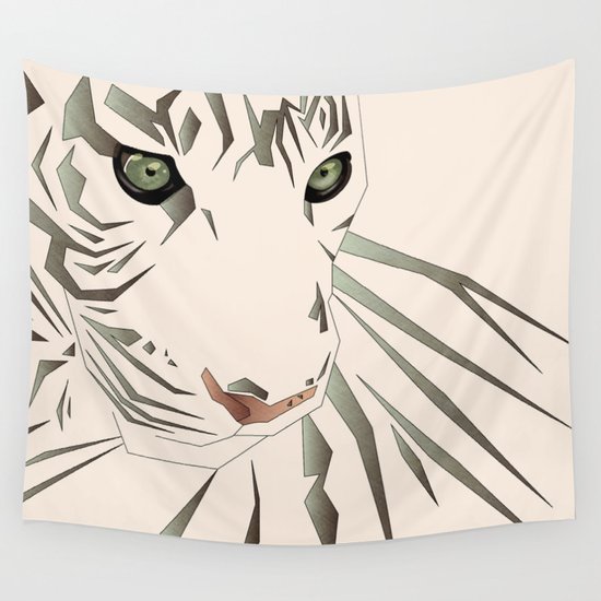 Tiger's Tranquility Wall Tapestry