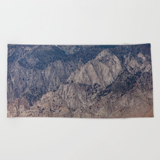 Mountain Layers (Eastern Sierra Nevadas, California) Beach Towel