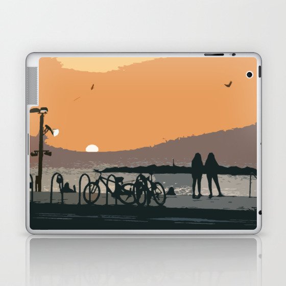city sunset landscape Laptop & iPad Skin