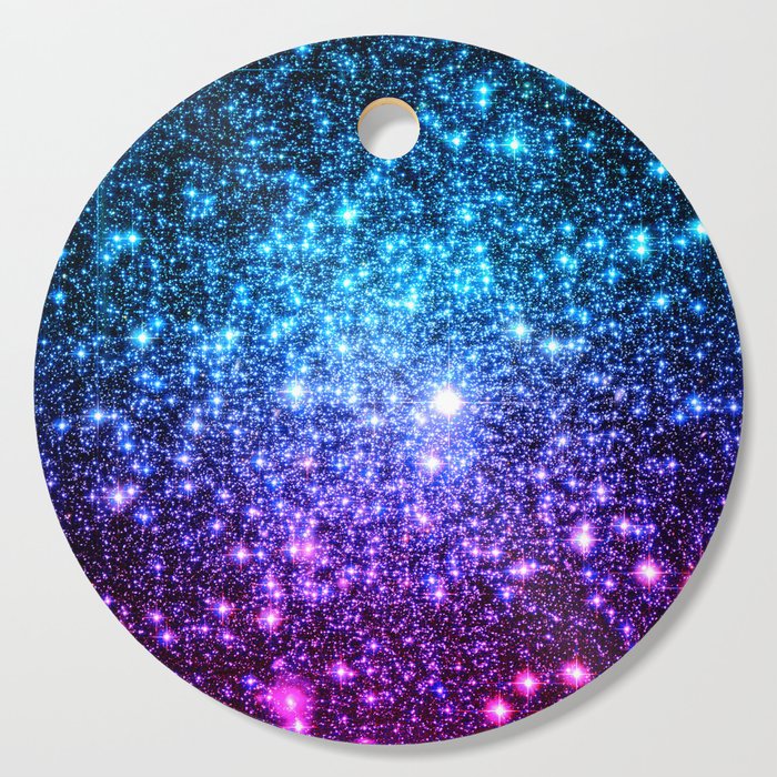 Glitter Galaxy Stars Turquoise Blue Purple Hot Pink