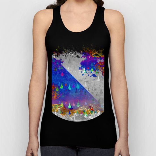 Abstract Colorful Rain Drops Design Unisex Tank Top