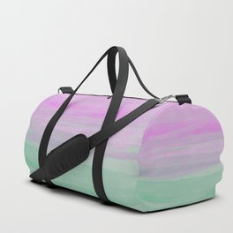 Modern Artistic Neo Mint Pink Watercolor Brushstrokes Duffle Bag