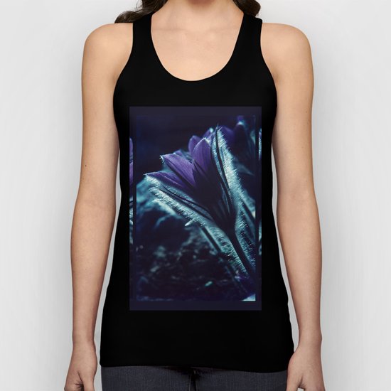 Flower in the Moonlight #2 #Purple Unisex Tank Top