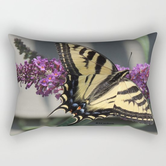 Western Tiger Swallowtail in the Shade Rectangular Pillow