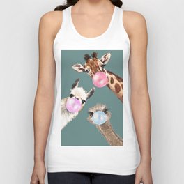 Bubble Gum Gang Dark Green Tank Top