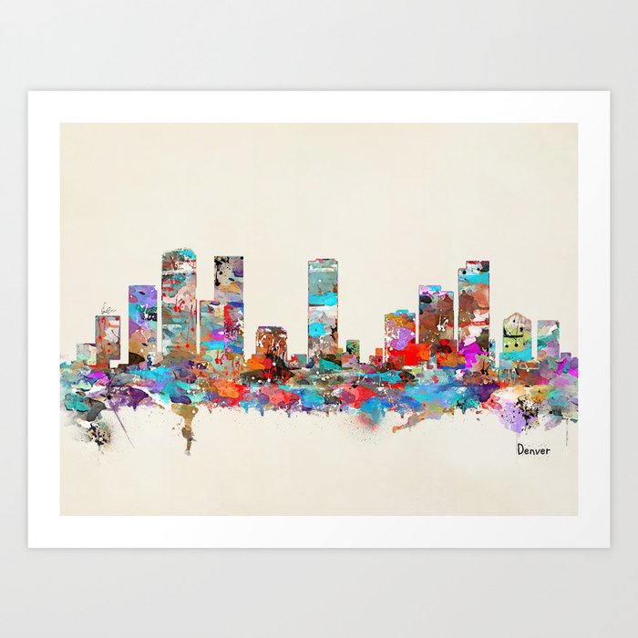 Denver Colorado skyline Art Print