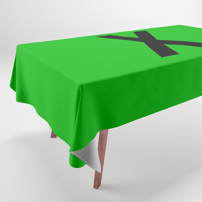LETTER x (BLACK-GREEN) Tablecloth