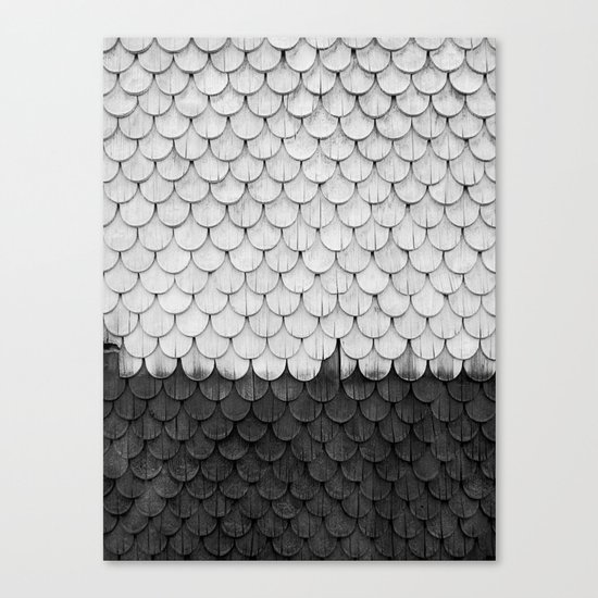 SHELTER / white and black Canvas Print