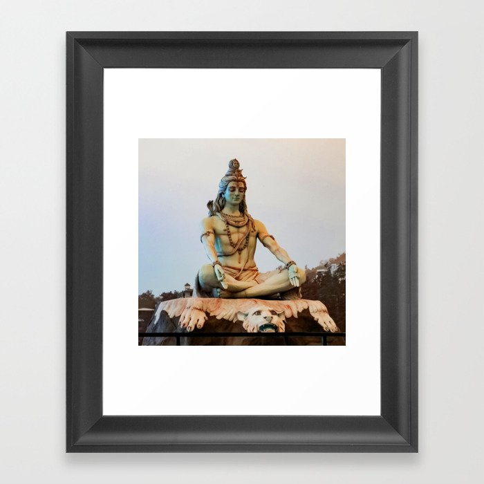 Lord Shiva Meditating Framed Art Print