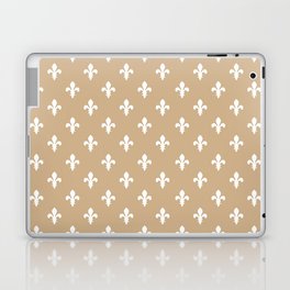 Fleur-de-Lis (White & Tan Pattern) Laptop Skin