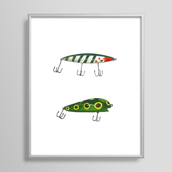 Vintage Fishing Lures 2 Framed Art Print by ctupa