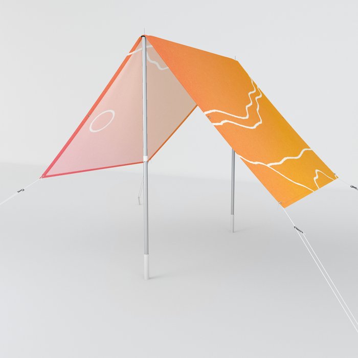 Sunset Beach Landscape Minimalist Sun Shade