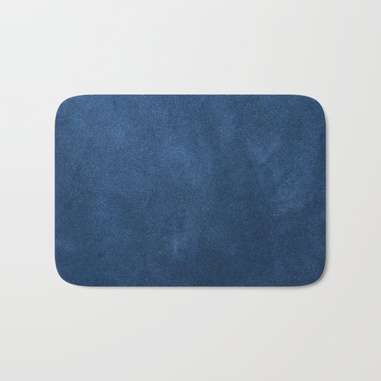 Blue leather texture Bath Mat