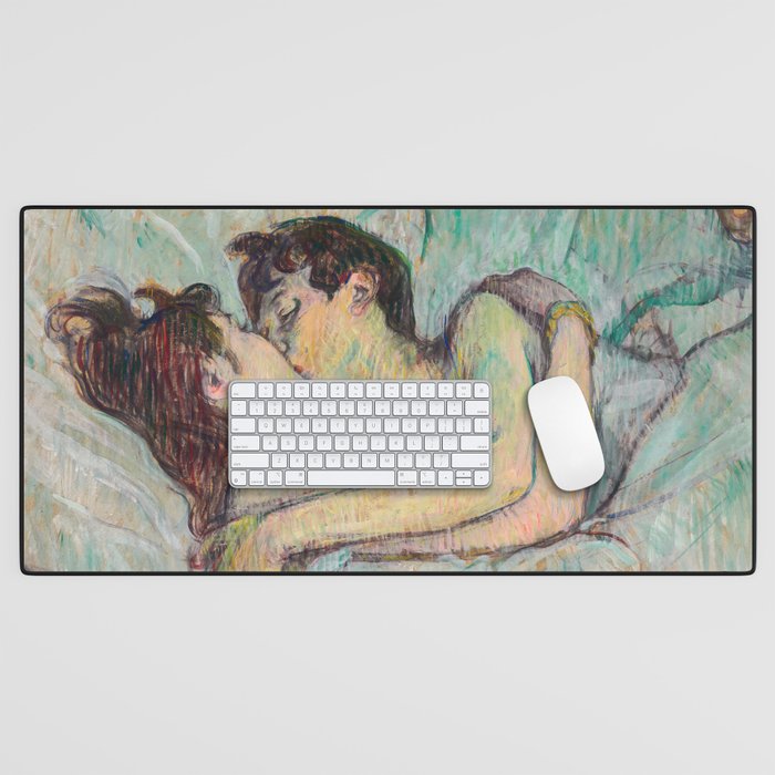 Toulouse-Lautrec - In Bed, The Kiss Desk Mat