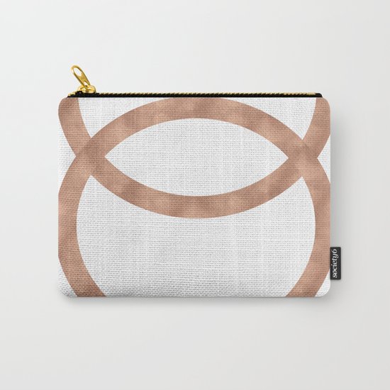 Rose gold circles of infinity Carry-All Pouch