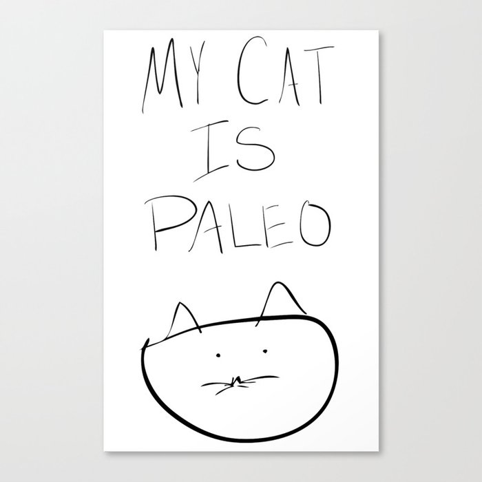 Paleo Cat Canvas Print