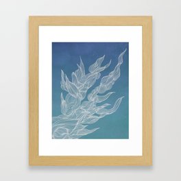 White waves of frost Framed Art Print