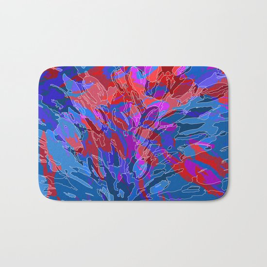 exploding coral Bath Mat