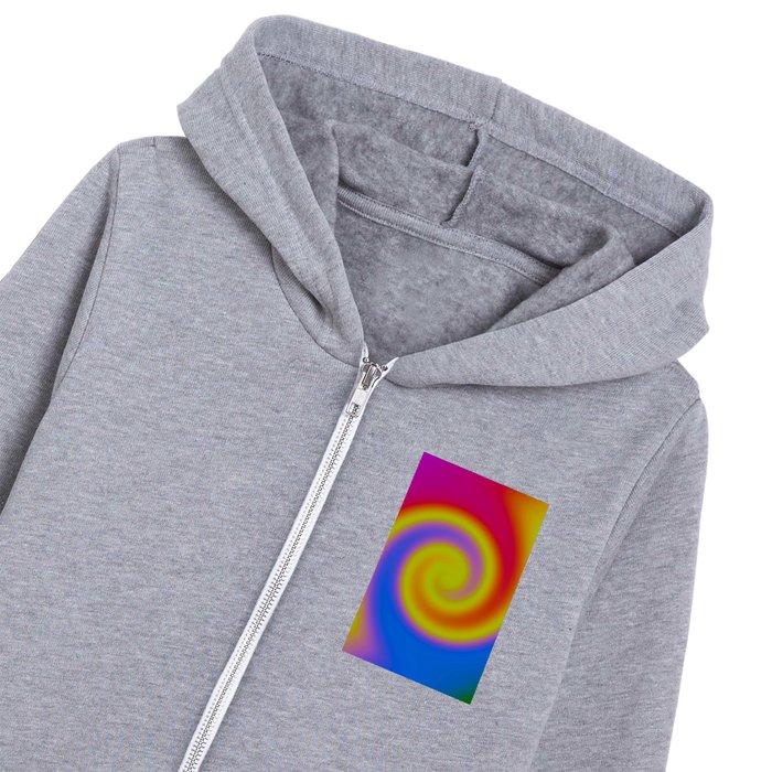 Rainbow Swirl Kids Zip Hoodie