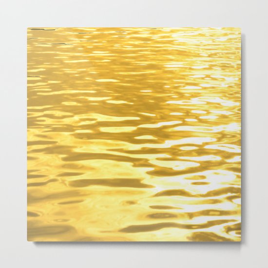 Liquid Gold Metal Print