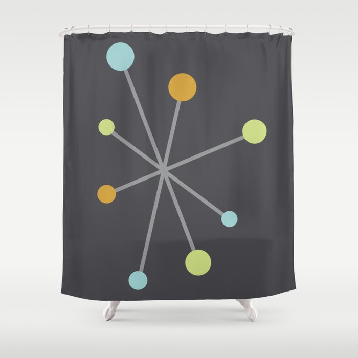 Mid Century Modern Atomic Age Pattern Shower Curtain By Imagepixel