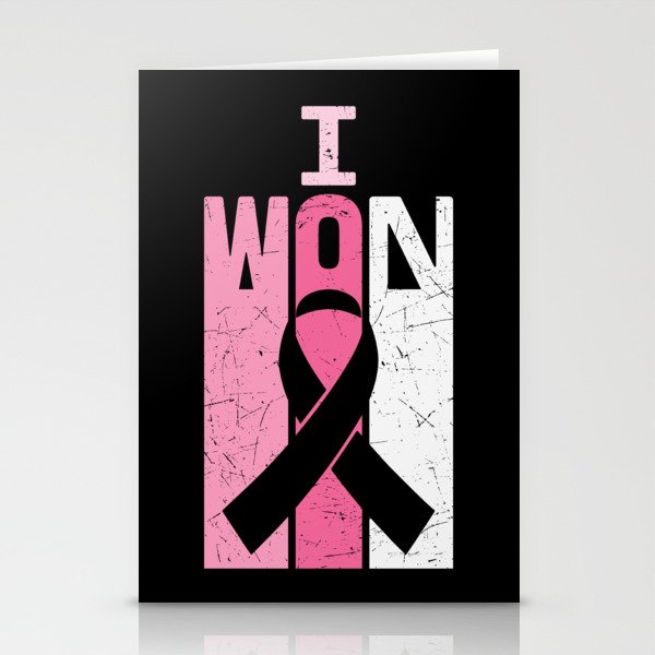I Won Breast Cancer Awareness Stationery Cards