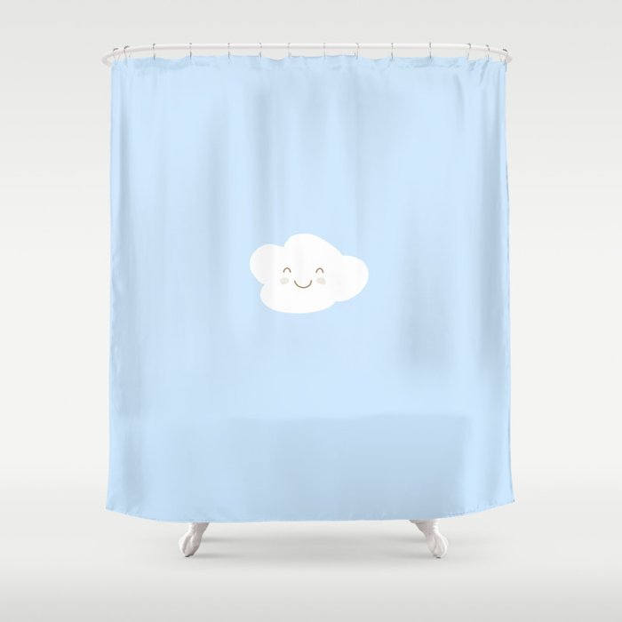 cloud shower curtain