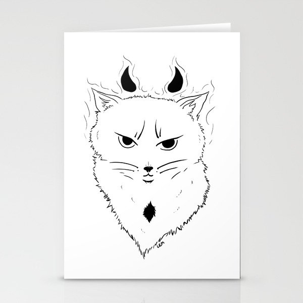 Demon Cat Stationery Cards