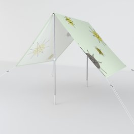 Atomic Age Starburst Planets Mint Green Yellow Brown  Sun Shade