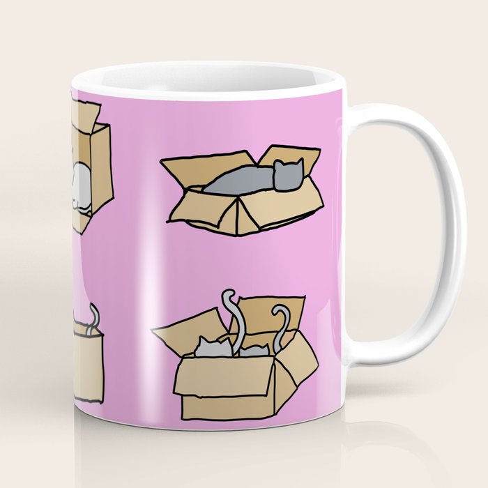 Cats In Cardboard Boxes 2 Coffee Mug By Gwendolyn Michel Design Society6