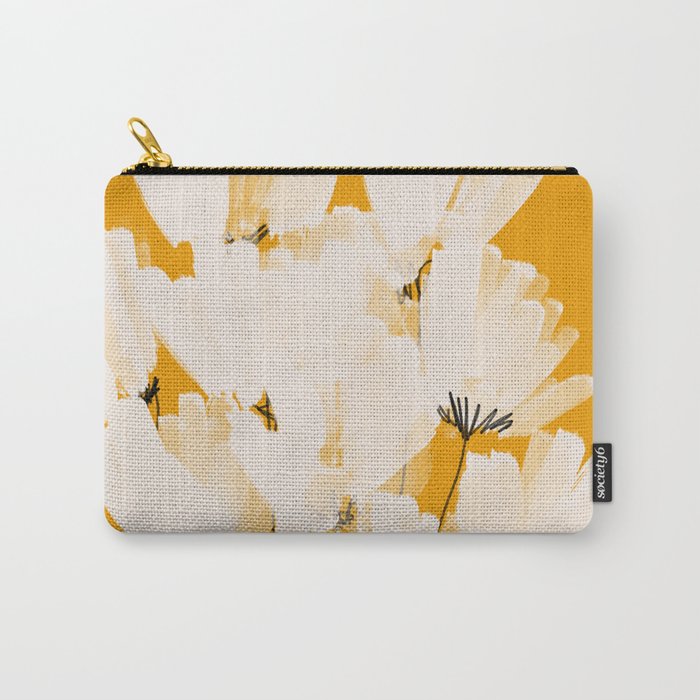 Flowers In Tangerine Carry-All Pouch