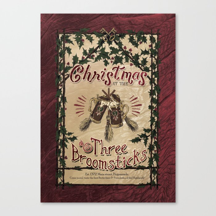 Christmas at the Three Broomsticks - Hogsmeade Canvas Print