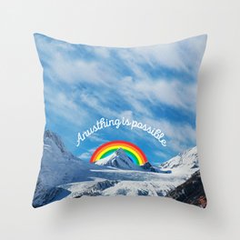 Anusthing is possible in Alaska Throw Pillow