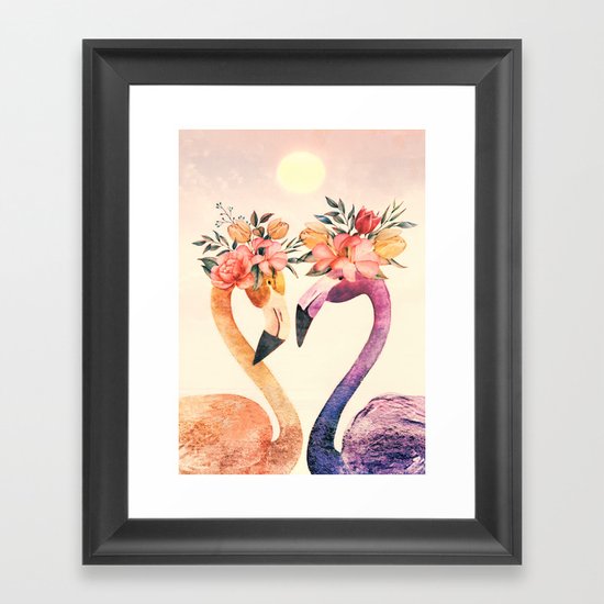 Flamingos II Framed Art Print