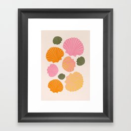 Pastel Shell, Textured Illustration Framed Art Print