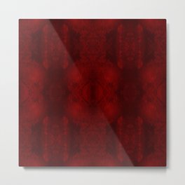 Something Like a Symphony: Red and Black Digital Art Metal Print | Red, Abstract, Digital, Reflections, Black, Kaleidoscopic, Texture, Grungy, Mirrorimages, Graphicdesign 