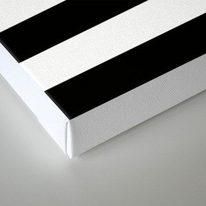 Black White Stripe Minimalist Canvas Print