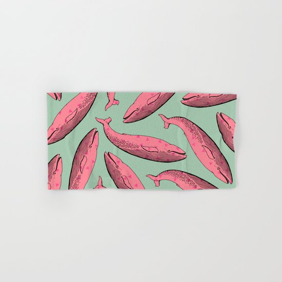 lusty whales Hand & Bath Towel